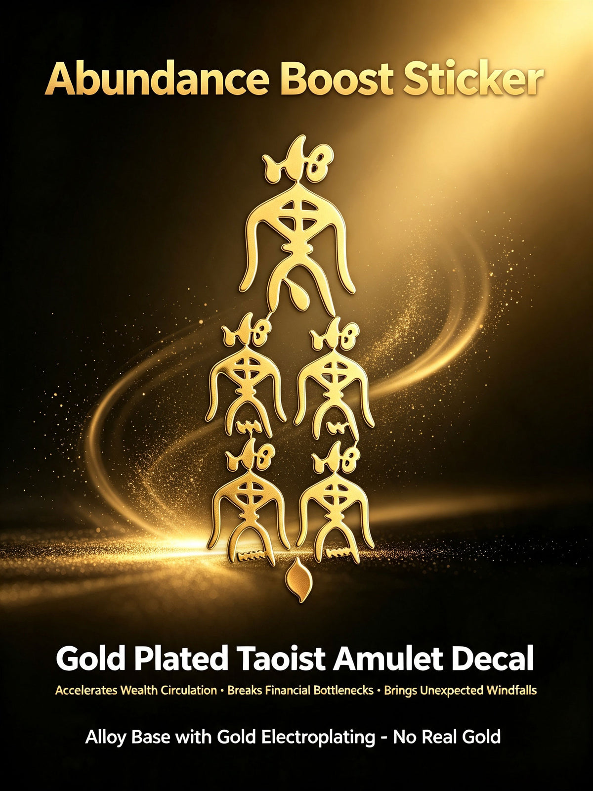 About 3 * 7cm metal phone sticker, lucky sticker, phone, car, office desk, door, metal sticker with packaging