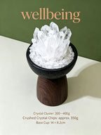 Natural Crystal Cluster Aroma Diffuser Decor, Crystal Pot Desk Ornament for Wellbeing, Prosperity, Protection, Spirituality & Career, Bracelet Charging & Cleansing Stone Home Decor