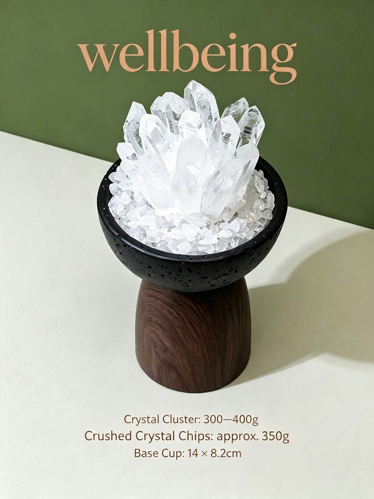 Natural Crystal Cluster Aroma Diffuser Decor, Crystal Pot Desk Ornament for Wellbeing, Prosperity, Protection, Spirituality & Career, Bracelet Charging & Cleansing Stone Home Decor