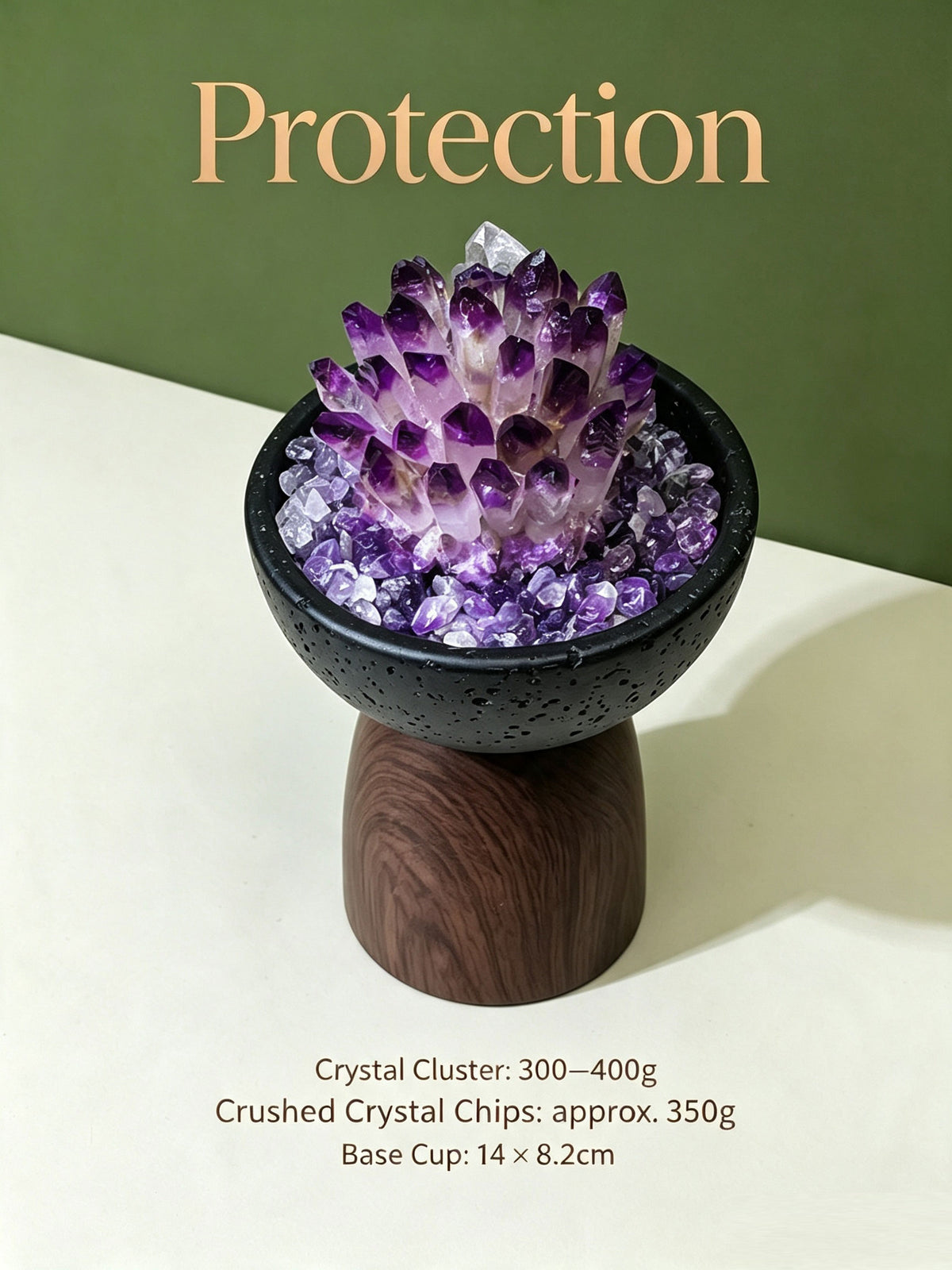 Natural Crystal Cluster Aroma Diffuser Decor, Crystal Pot Desk Ornament for Wellbeing, Prosperity, Protection, Spirituality & Career, Bracelet Charging & Cleansing Stone Home Decor