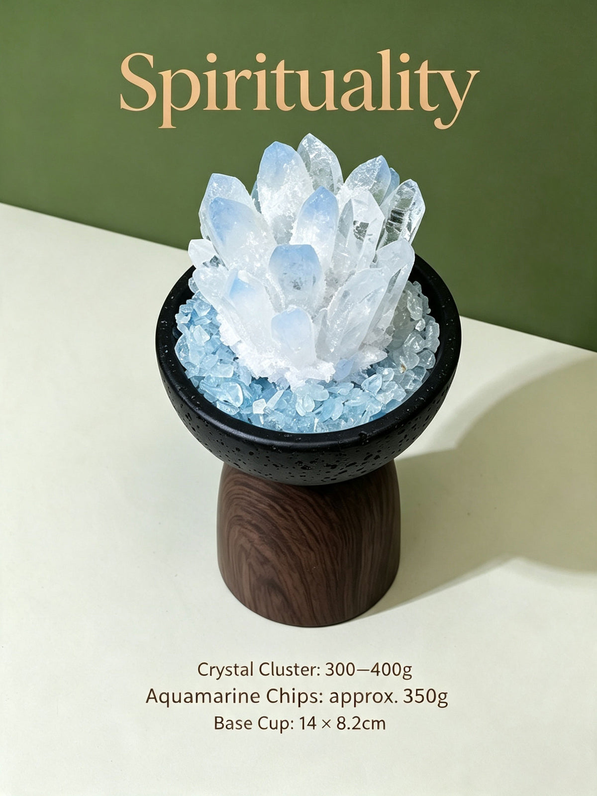 Natural Crystal Cluster Aroma Diffuser Decor, Crystal Pot Desk Ornament for Wellbeing, Prosperity, Protection, Spirituality & Career, Bracelet Charging & Cleansing Stone Home Decor