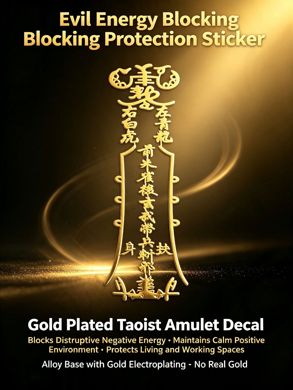 About 3 * 7cm metal phone sticker, lucky sticker, phone, car, office desk, door, metal sticker with packaging