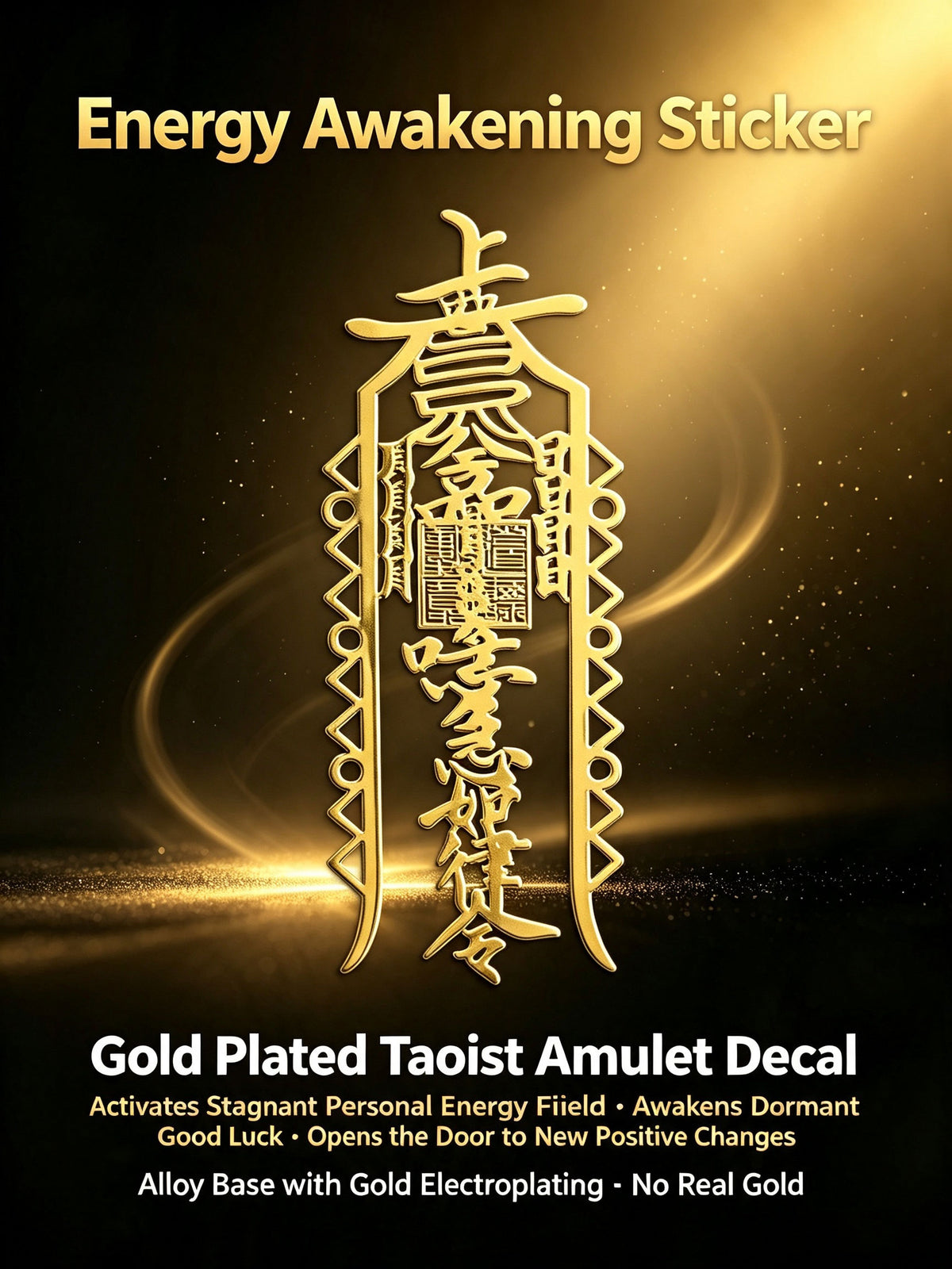 About 3 * 7cm metal phone sticker, lucky sticker, phone, car, office desk, door, metal sticker with packaging