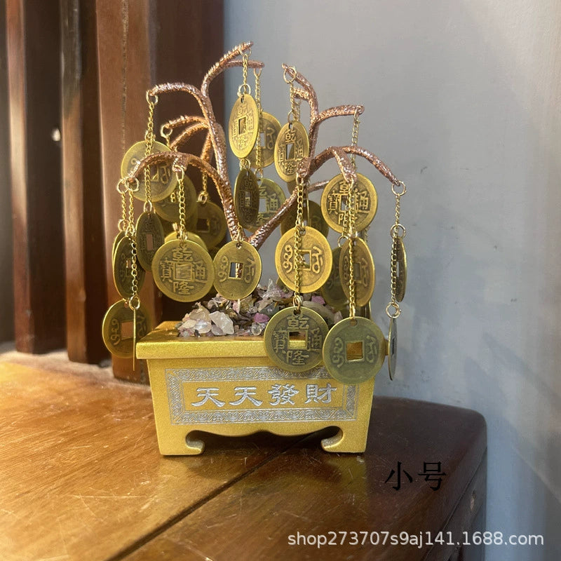 Copper coin money tree