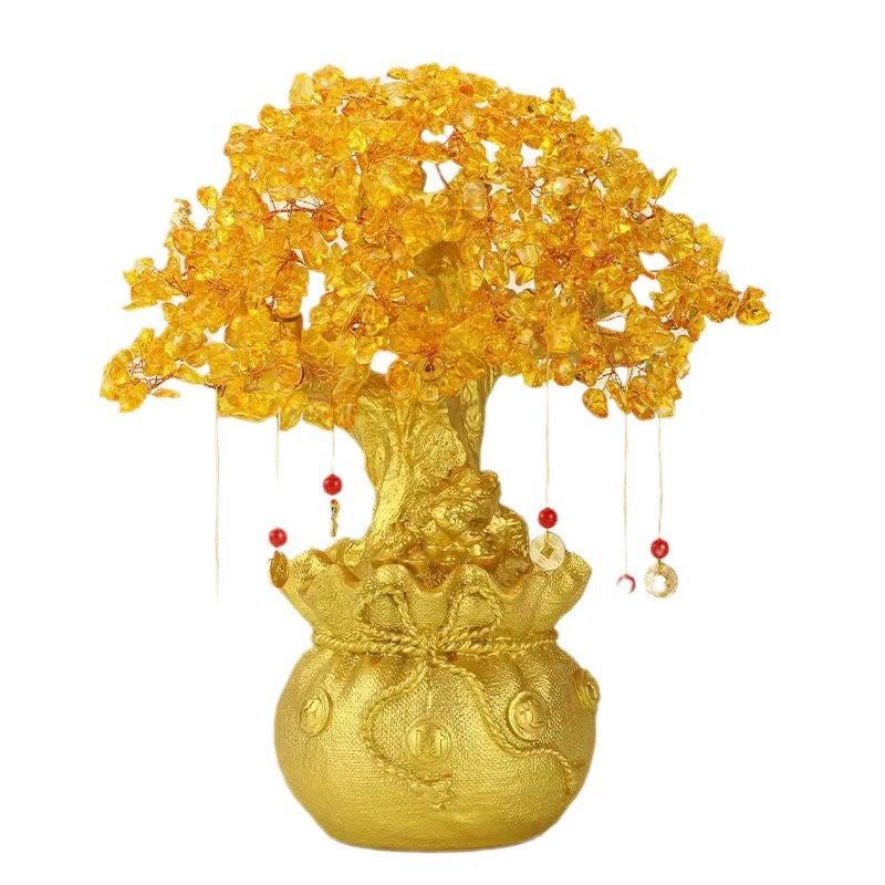 Yellow Crystal Money Tree