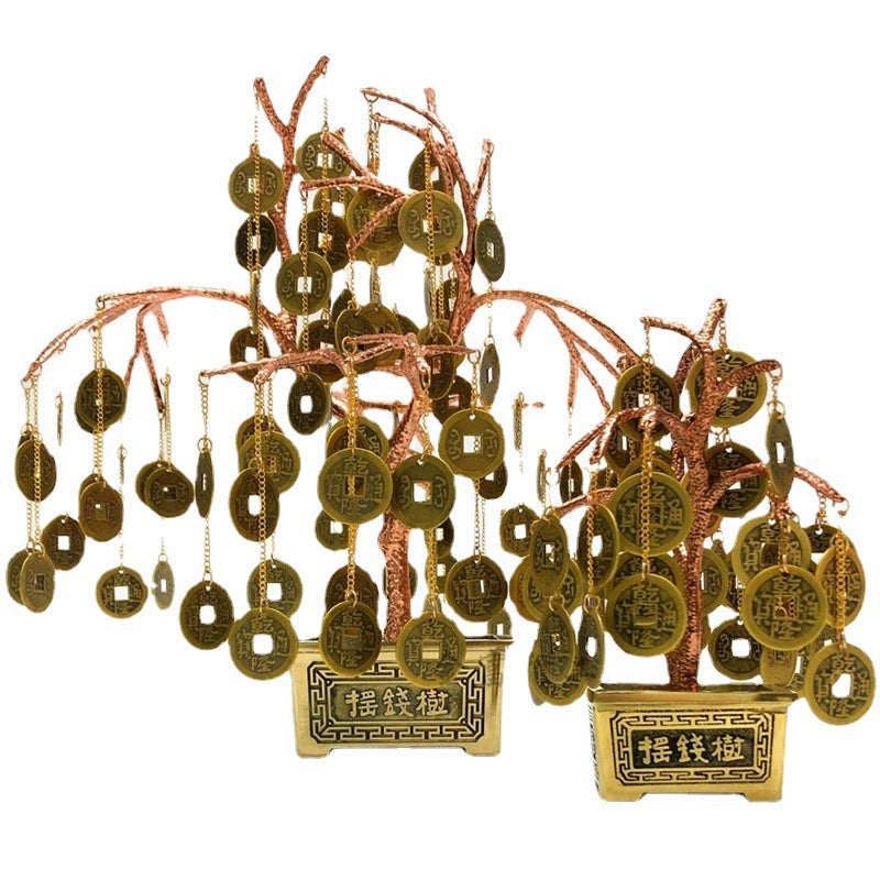 Copper coin money tree