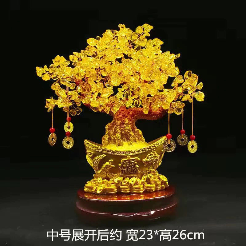 Yellow Crystal Money Tree