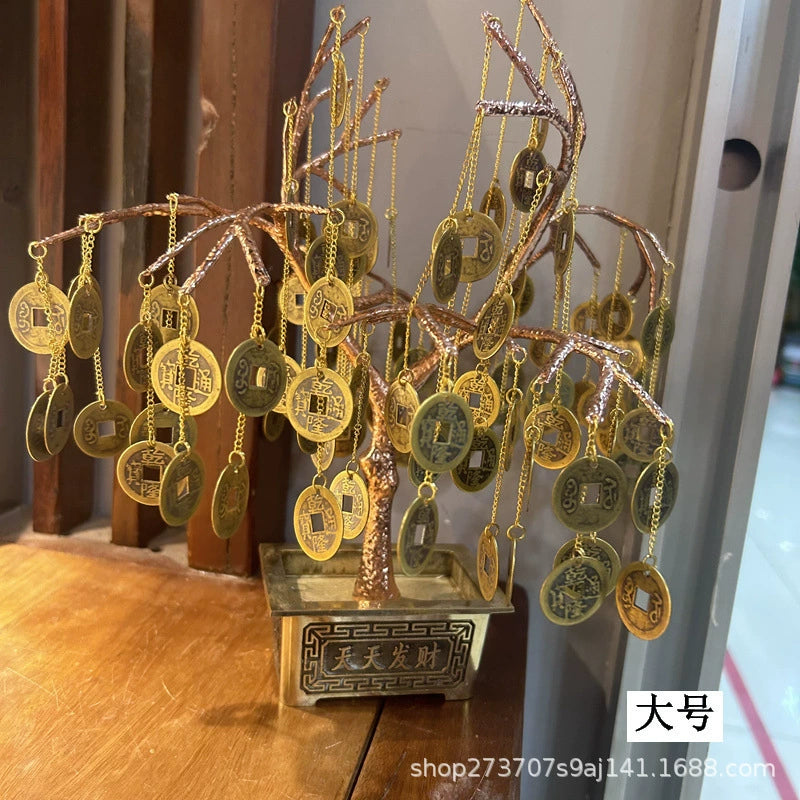 Copper coin money tree