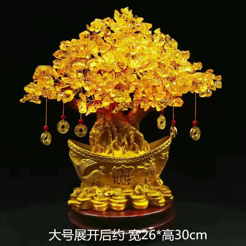 Yellow Crystal Money Tree