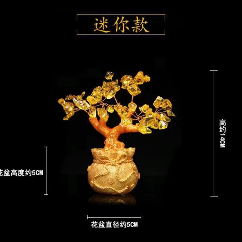 Yellow Crystal Money Tree