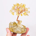 Crystal raw stone wealth tree