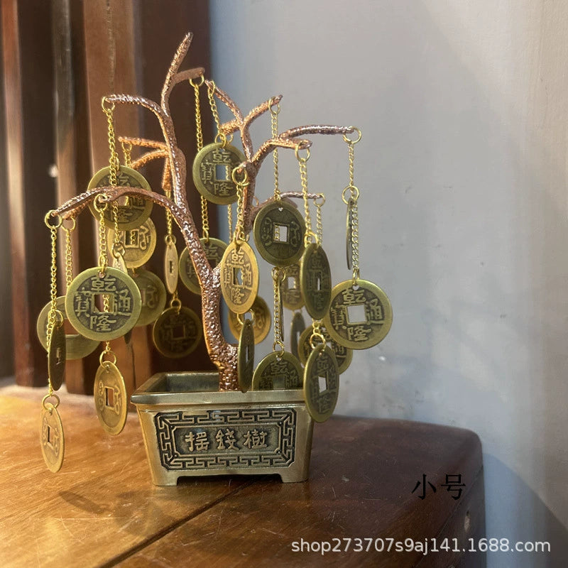 Copper coin money tree