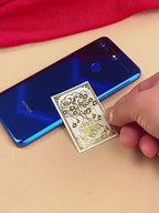 About 3 * 7cm metal phone sticker, lucky sticker, phone, car, office desk, door, metal sticker with packaging
