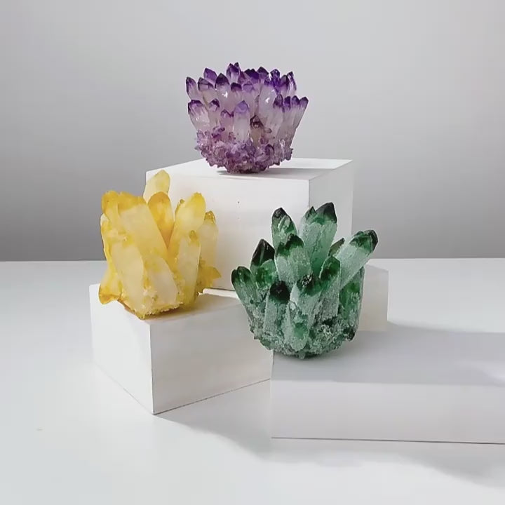 6 Pcs Natural Crystal Cluster Set | Full Theme Healing Crystals For Health Wealth Protection Love Spiritual Meditation Career Growth Home Decor & Gift